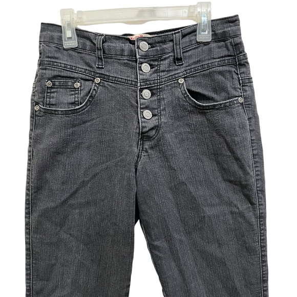 Judy Blue Black Button Fly Skinny Jeans - Picture 2 of 6